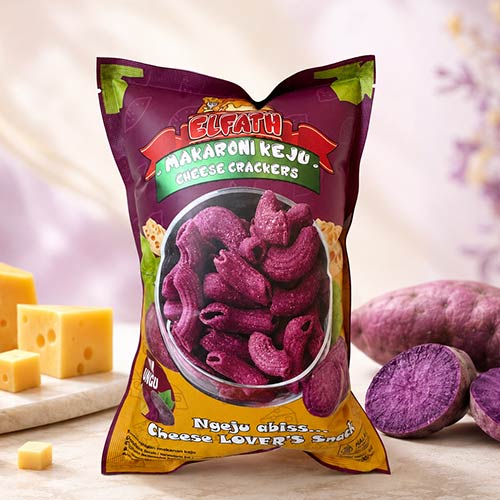 ELFATH Makaroni Keju rasa Keju Ubi Ungu